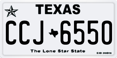 TX license plate CCJ6550