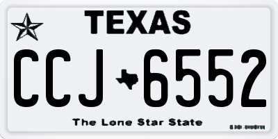 TX license plate CCJ6552