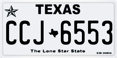 TX license plate CCJ6553
