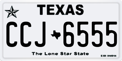 TX license plate CCJ6555