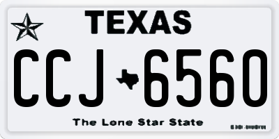 TX license plate CCJ6560