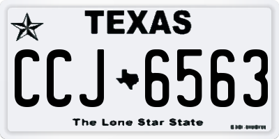 TX license plate CCJ6563