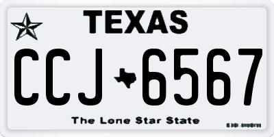 TX license plate CCJ6567