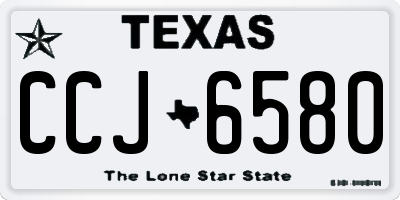 TX license plate CCJ6580