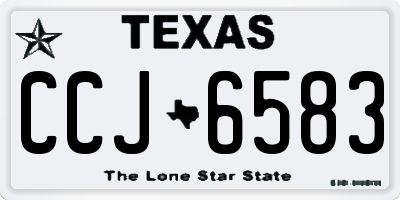TX license plate CCJ6583