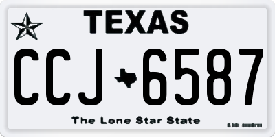 TX license plate CCJ6587