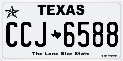 TX license plate CCJ6588