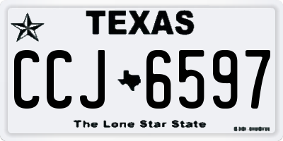 TX license plate CCJ6597