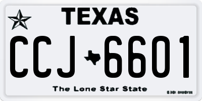 TX license plate CCJ6601