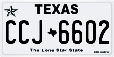 TX license plate CCJ6602