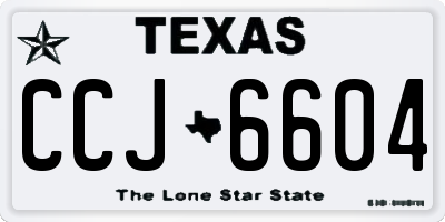 TX license plate CCJ6604