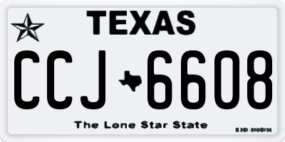TX license plate CCJ6608