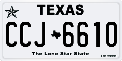TX license plate CCJ6610