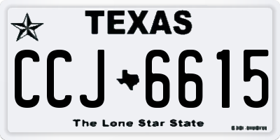 TX license plate CCJ6615