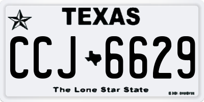 TX license plate CCJ6629