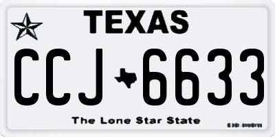 TX license plate CCJ6633