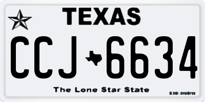 TX license plate CCJ6634