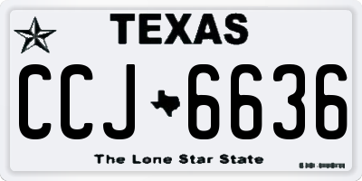 TX license plate CCJ6636