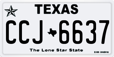 TX license plate CCJ6637