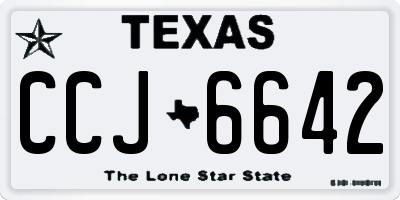 TX license plate CCJ6642
