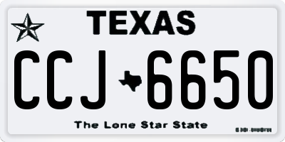 TX license plate CCJ6650