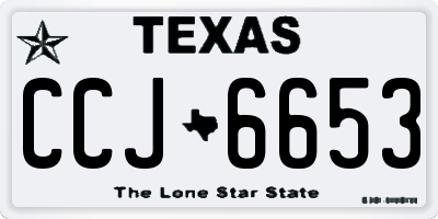 TX license plate CCJ6653