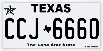 TX license plate CCJ6660