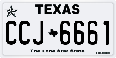 TX license plate CCJ6661