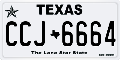 TX license plate CCJ6664