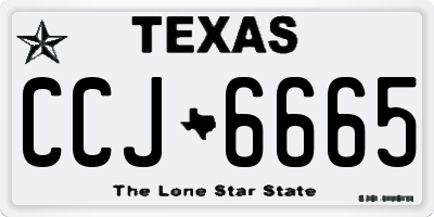 TX license plate CCJ6665