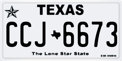 TX license plate CCJ6673