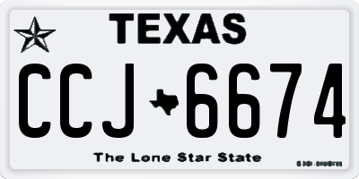 TX license plate CCJ6674