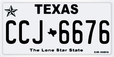 TX license plate CCJ6676