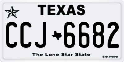 TX license plate CCJ6682