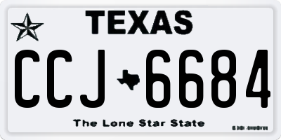 TX license plate CCJ6684