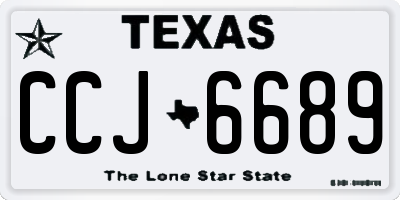 TX license plate CCJ6689