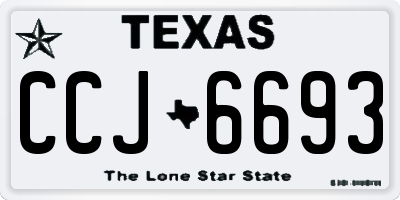 TX license plate CCJ6693