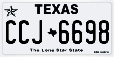 TX license plate CCJ6698