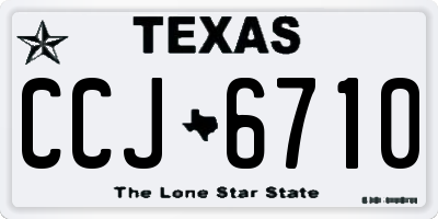 TX license plate CCJ6710