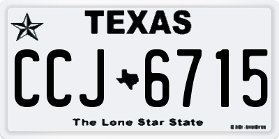 TX license plate CCJ6715