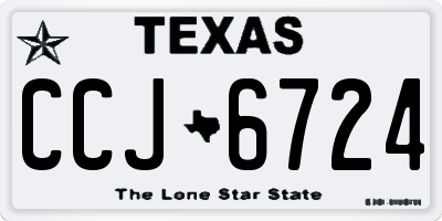 TX license plate CCJ6724