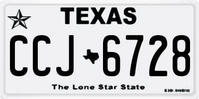 TX license plate CCJ6728