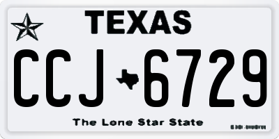 TX license plate CCJ6729