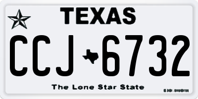 TX license plate CCJ6732