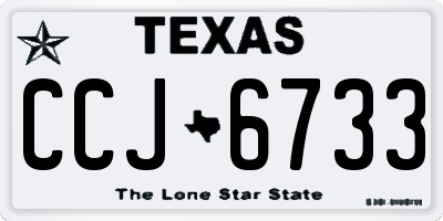 TX license plate CCJ6733