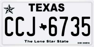 TX license plate CCJ6735