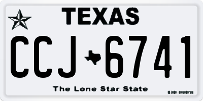 TX license plate CCJ6741