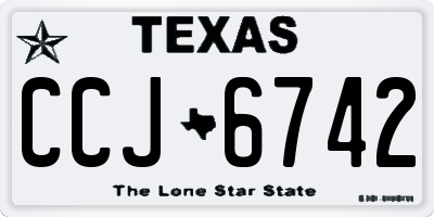 TX license plate CCJ6742