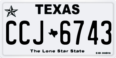 TX license plate CCJ6743