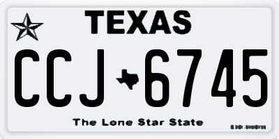 TX license plate CCJ6745